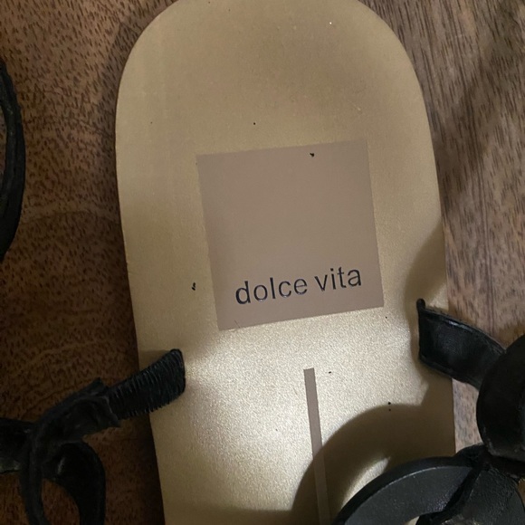 Dolce Vita Flat Gladiator Sandals with ankle strap gold rope detail sz 7 - Picture 6 of 10